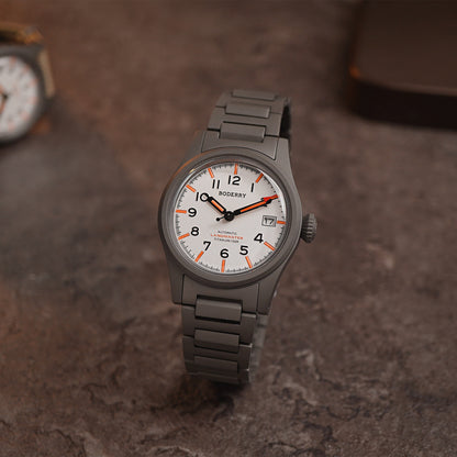 Boderry Landmaster Titanium 100m White Dial Seiko NH35A