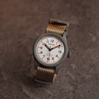 Boderry Landmaster Titanium 100m White Dial Seiko NH35A