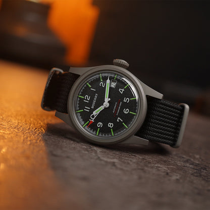 Boderry Landmaster Titanium 100m Black Dial Seiko NH35A