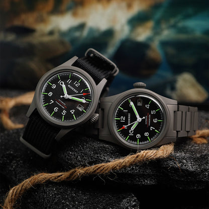 Boderry Landmaster Titanium 100m Black Dial Seiko NH35A