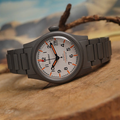 Boderry Landmaster Titanium 100m White Dial Seiko NH35A