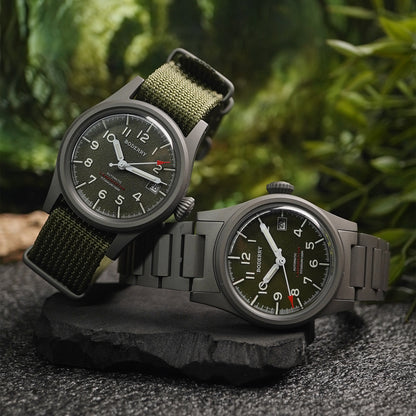 Boderry Landmaster Titanium 100m Green Dial Seiko NH35A