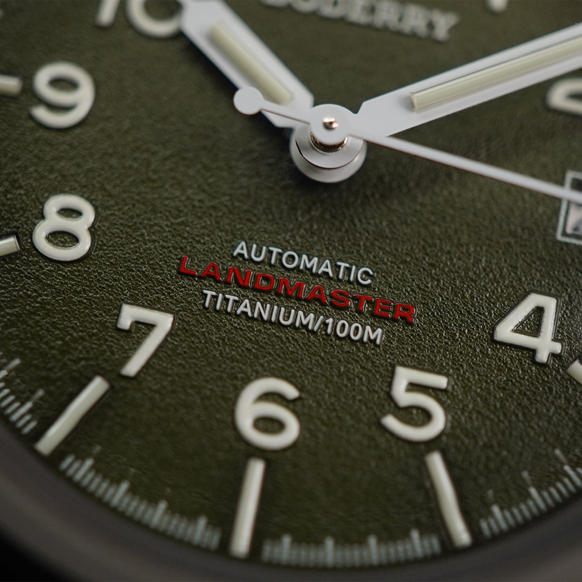 Boderry Landmaster Titanium 100m Green Dial Seiko NH35A