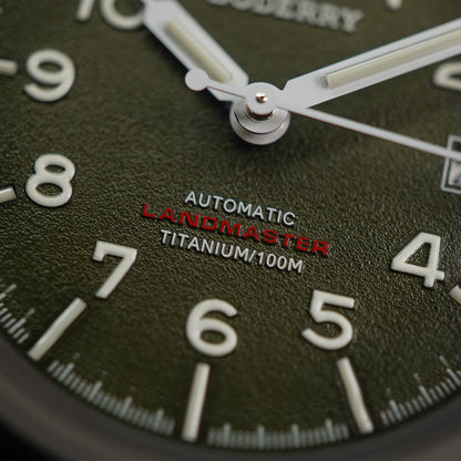 Boderry Landmaster Titanium 100m Green Dial Seiko NH35A