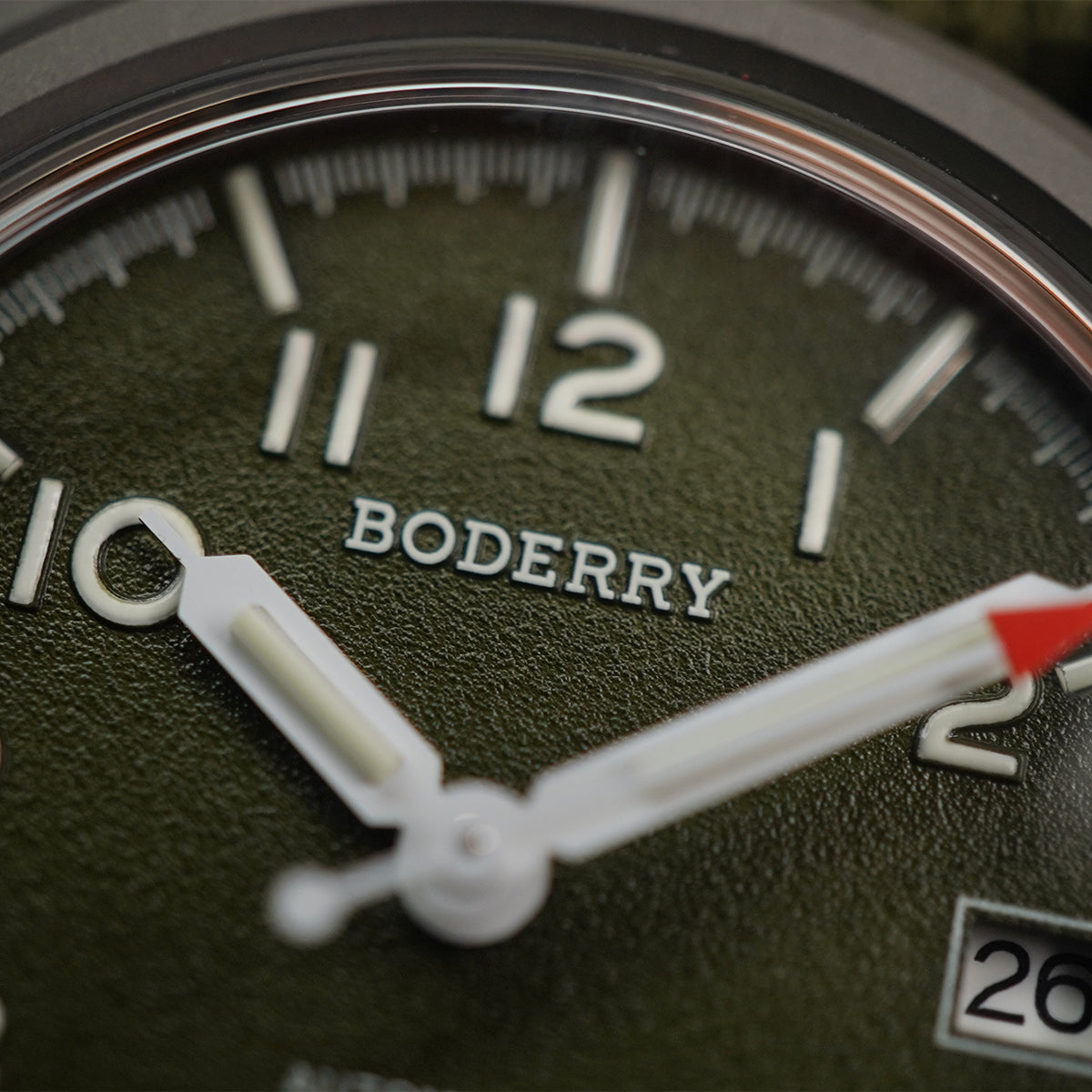 Boderry Landmaster Titanium 100m Green Dial Seiko NH35A