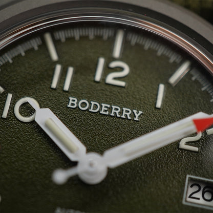 Boderry Landmaster Titanium 100m Green Dial Seiko NH35A