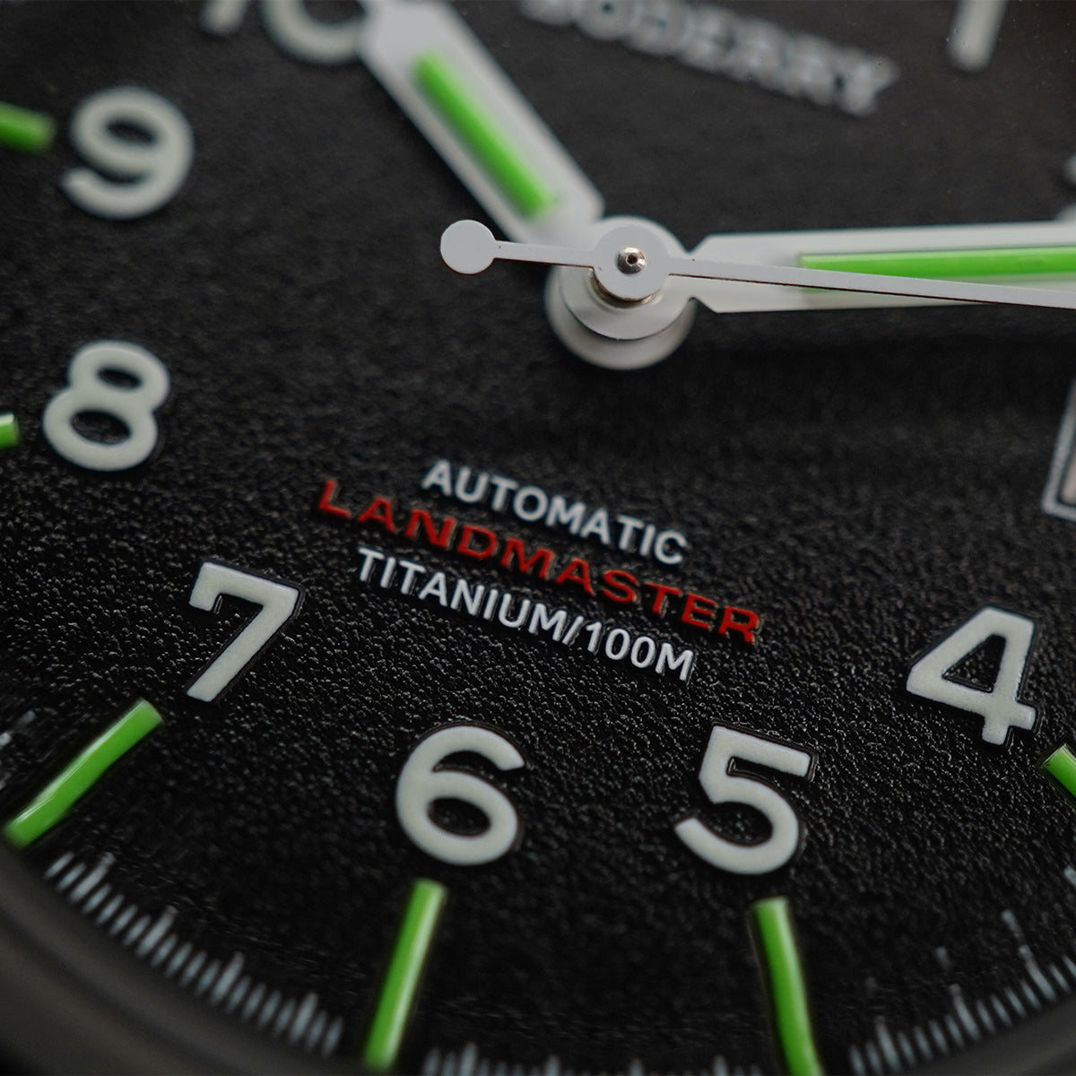 Boderry Landmaster Titanium 100m Black Dial Seiko NH35A