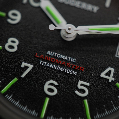 Boderry Landmaster Titanium 100m Black Dial Seiko NH35A