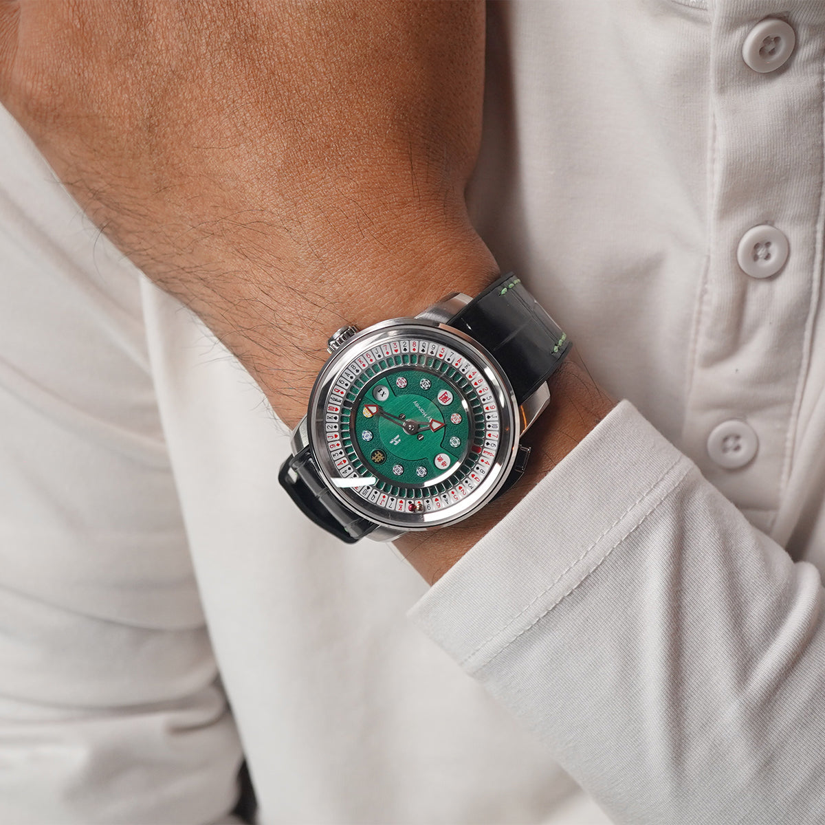 LUCKY HARVEY Player Series Poker Roulette Stainless Steel - Horology Story Youtube Store