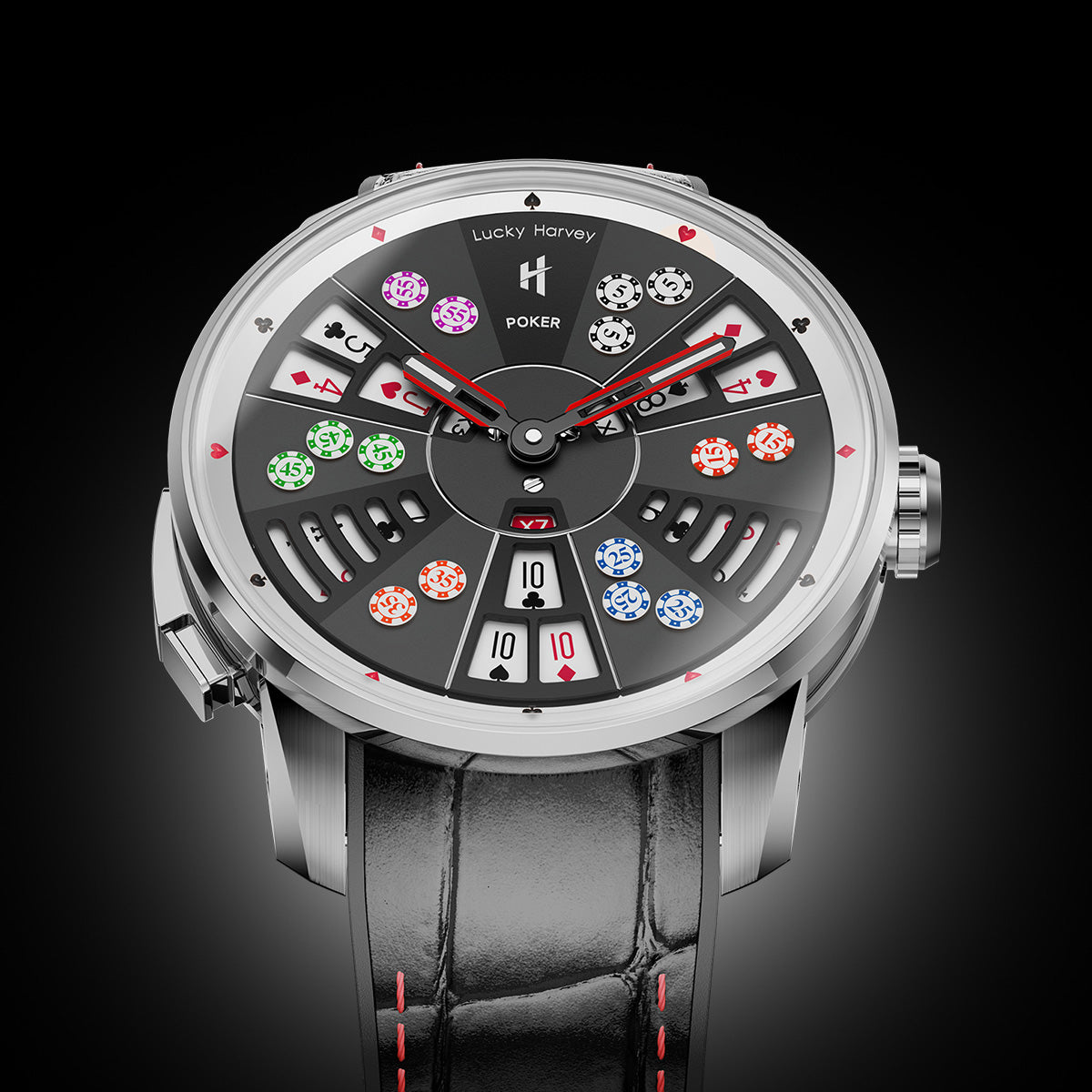 LUCKY HARVEY Player Series Poker Sangong Stainless Steel - Horology Story Youtube Store