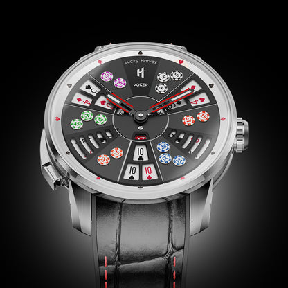 LUCKY HARVEY Player Series Poker Sangong Stainless Steel - Horology Story Youtube Store