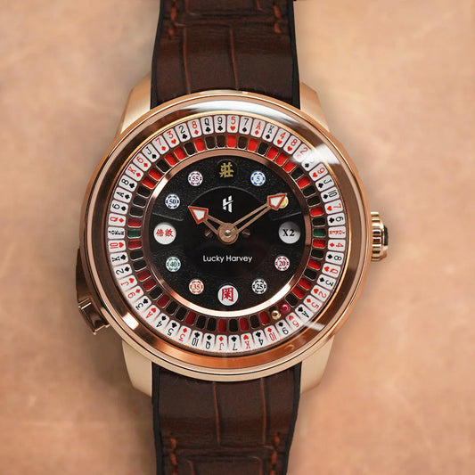 LUCKY HARVEY Player Series Poker Roulette Rosegold