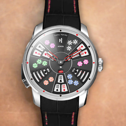 LUCKY HARVEY Player Series Poker Sangong Stainless Steel - Horology Story Youtube Store