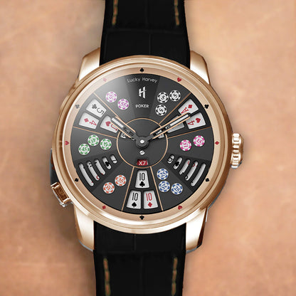 LUCKY HARVEY Player Series Poker Sangong Rosegold