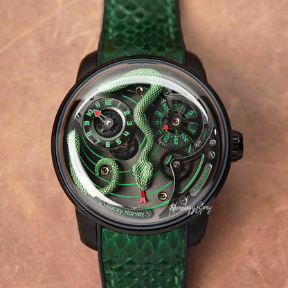 LUCKY HARVEY Green Snake Automatic - Horology Story Youtube Store