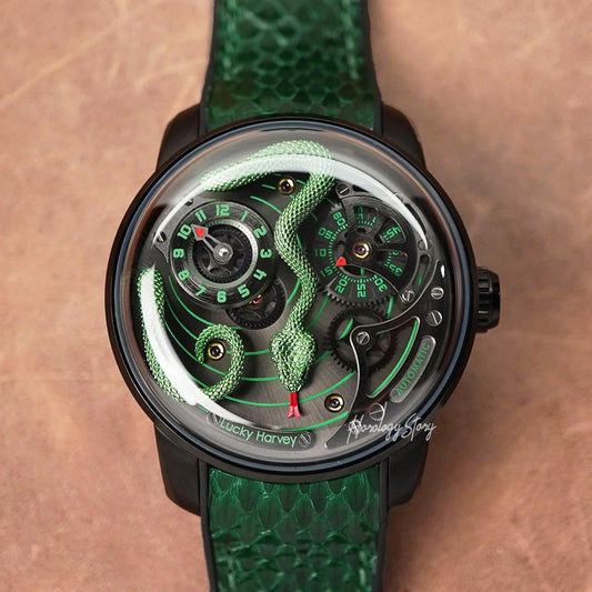 LUCKY HARVEY Green Snake Automatic - Horology Story Youtube Store