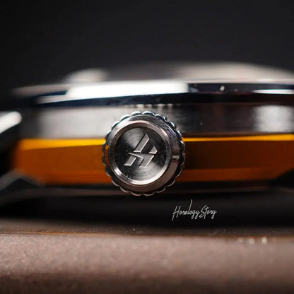 LUCKY HARVEY Yellow Lion Rolling Eyes Automatic - Horology Story Youtube Store