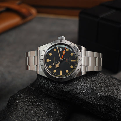 Baltany Explorer II S206073 GMT Stainless Steel Bracelet - Horology Story Youtube Store