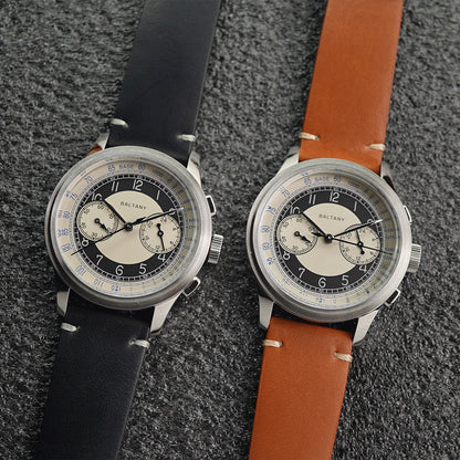 Baltany Classic Vintage S5050 39mm Chrono Tuxedo Dial