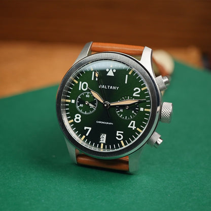 Baltany Military Chronograph S5057 39mm Green Dial