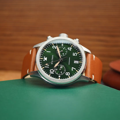 Baltany Military Chronograph S5057 39mm Green Dial