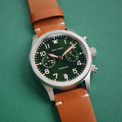 Baltany Military Chronograph S5057 39mm Green Dial