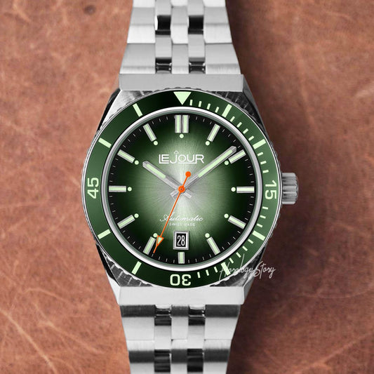 Le Jour Delmare Green Sunray Dial - Horology Story Youtube Store