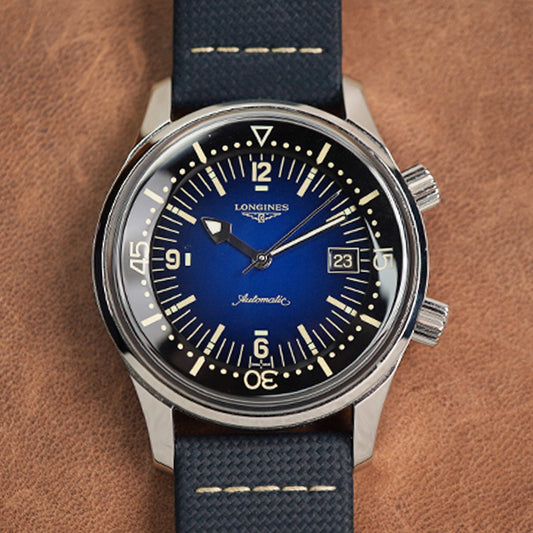 Longines Legend Diver L3.774.4.90.2 Blue Dial - Horology Story Youtube Store