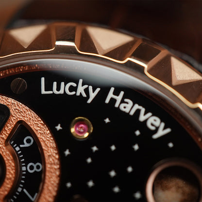 LUCKY HARVEY Rose Gold Blinking Eyes Owl Automatic - Horology Story Youtube Store
