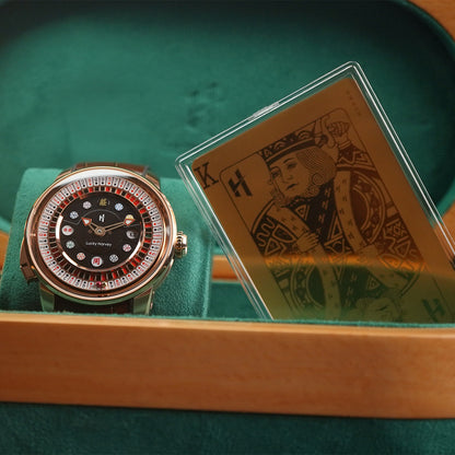 LUCKY HARVEY Player Series Poker Roulette Rosegold
