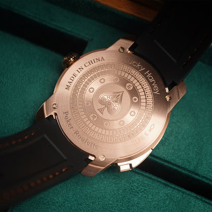 LUCKY HARVEY Player Series Poker Roulette Rosegold