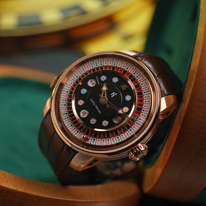 LUCKY HARVEY Player Series Poker Roulette Rosegold