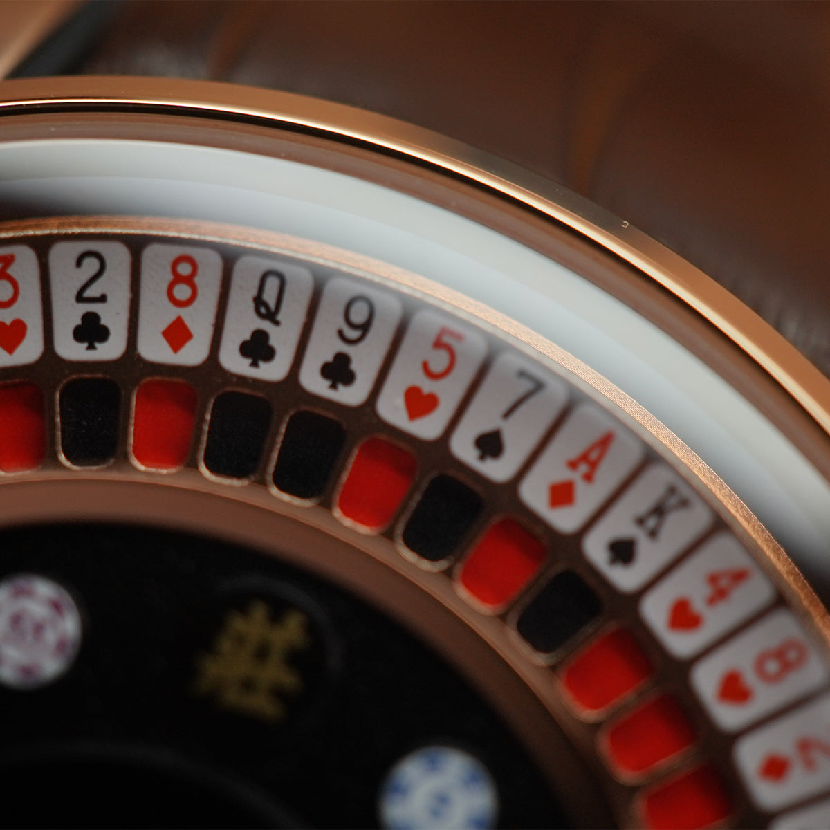 LUCKY HARVEY Player Series Poker Roulette Rosegold