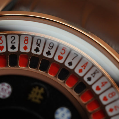 LUCKY HARVEY Player Series Poker Roulette Rosegold