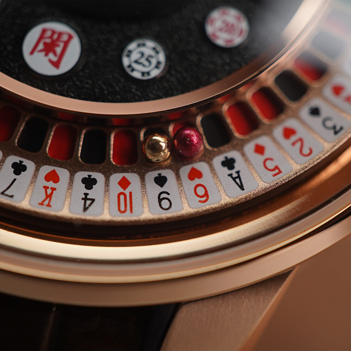 LUCKY HARVEY Player Series Poker Roulette Rosegold