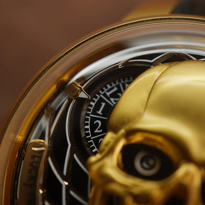 LUCKY HARVEY Skull Automatic Yellow Gold - Horology Story Youtube Store