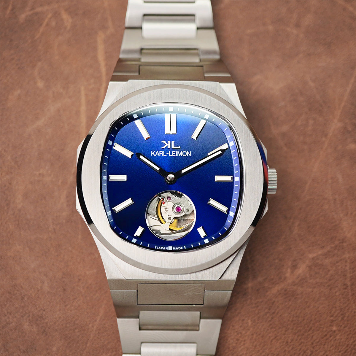 Karl-Leimon Majesty Blue Open Heart Automatic - Horology Story Youtube Store