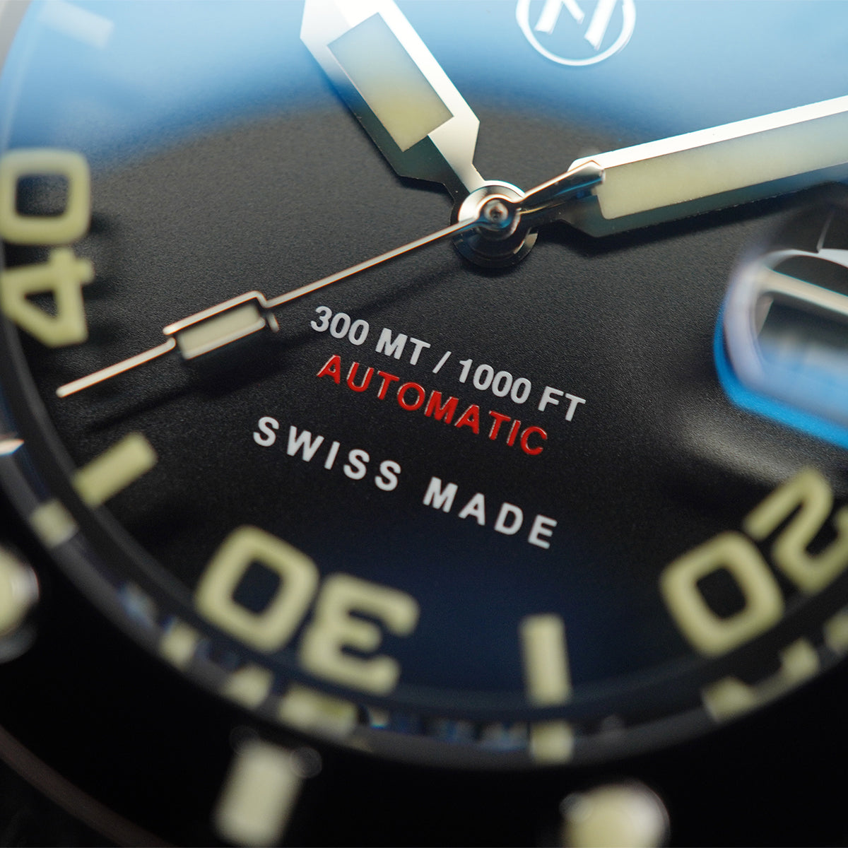 Atlantean II N001-07 Black Plated Sand Blast Dial