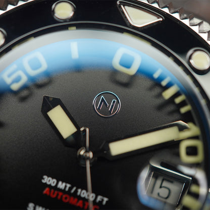 Atlantean II N001-07 Black Plated Sand Blast Dial