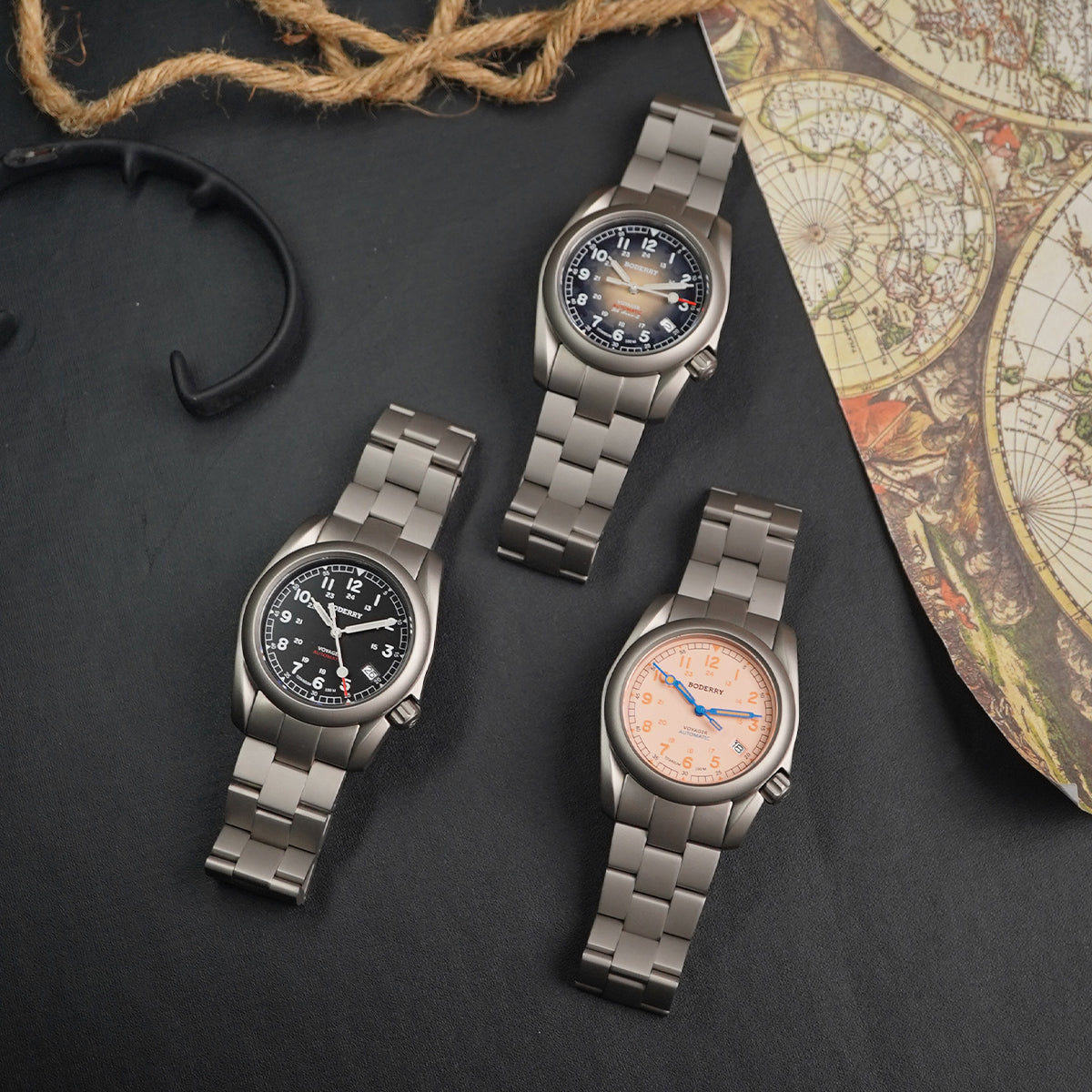 Boderry Voyager Titanium Field 100m Titanium Bracelet - Horology Story Youtube Store