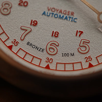 Boderry Voyager Bronze Field 100m White Dial BD-A11B-02