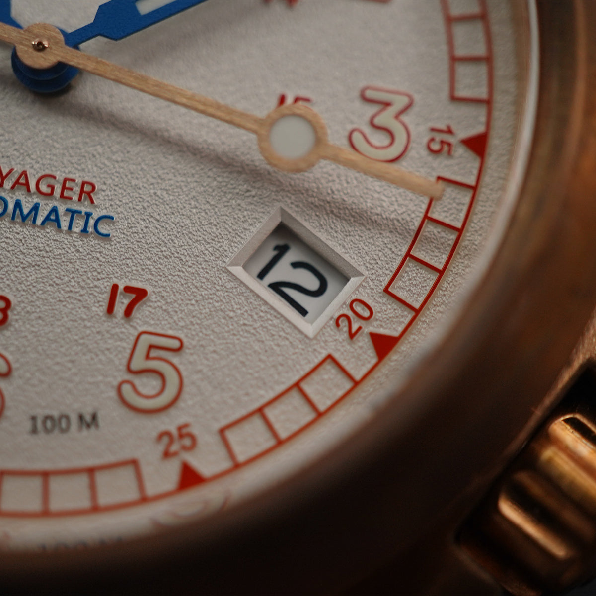 Boderry Voyager Bronze Field 100m White Dial BD-A11B-02