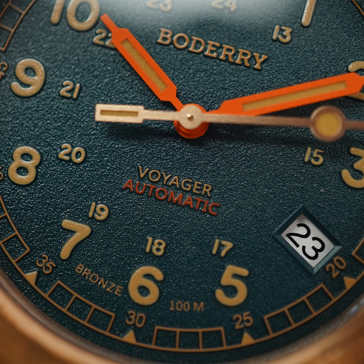 Boderry Voyager Bronze Field 100m Sandstone Green BD-A11B-03 - Horology Story Youtube Store