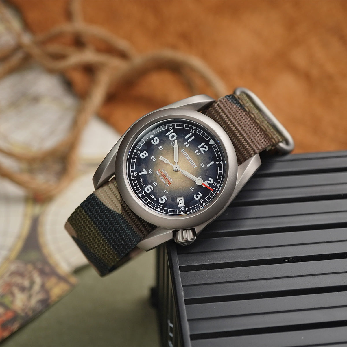 Boderry Voyager BD-A11T-S01 Titanium Anniversary LE 888 Pcs Nylon Strap - Horology Story Youtube Store