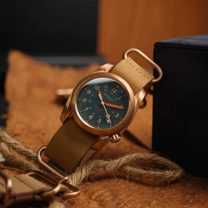 Boderry Voyager Bronze Field 100m Sandstone Green BD-A11B-03 - Horology Story Youtube Store