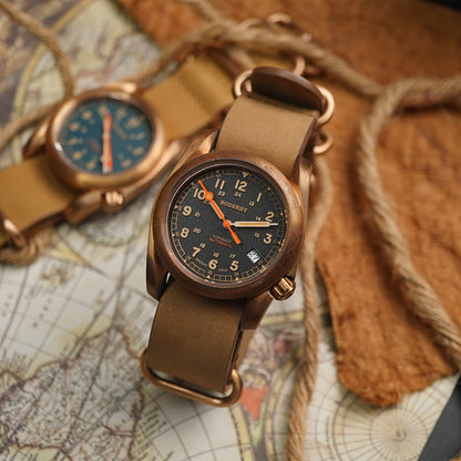 Boderry Voyager Bronze Field 100m Black Dial BD-A11B-01