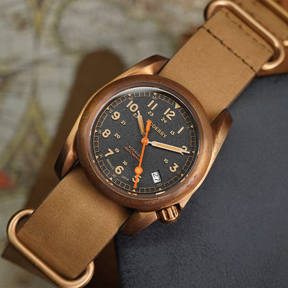 Boderry Voyager Bronze Field 100m Black Dial BD-A11B-01