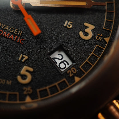 Boderry Voyager Bronze Field 100m Black Dial BD-A11B-01