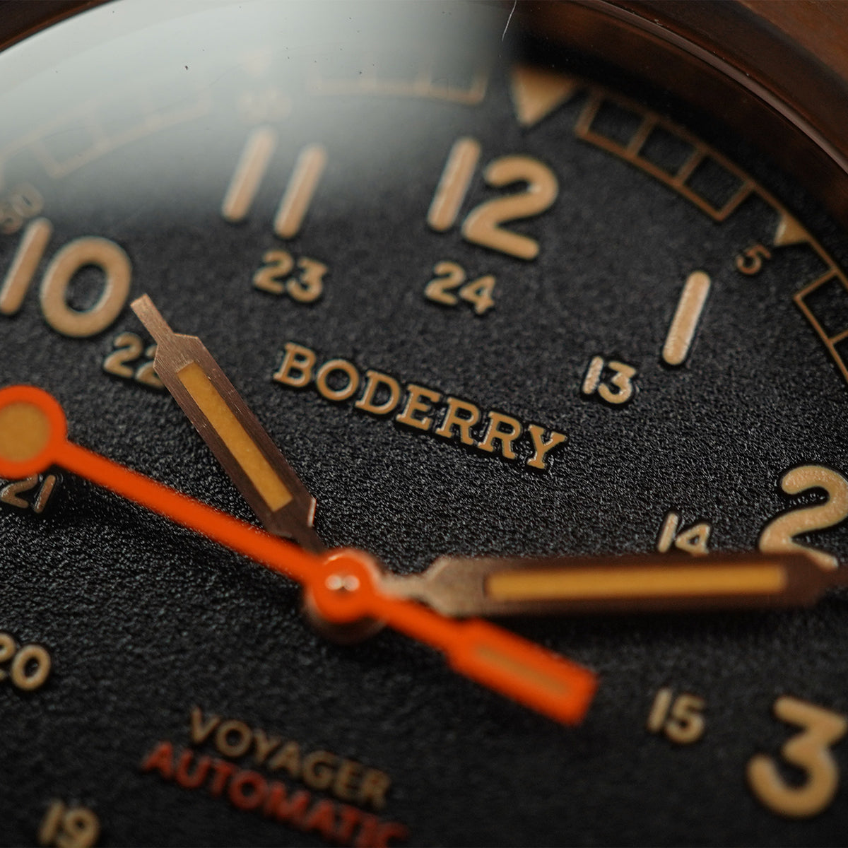 Boderry Voyager Bronze Field 100m Black Dial BD-A11B-01