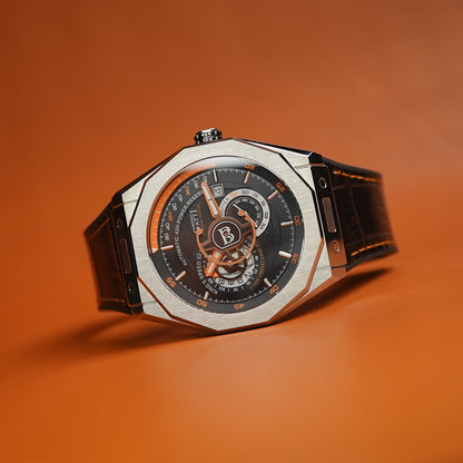 Bonest Gatti King Speed BG8601 Round Shaped Silver Steel Case